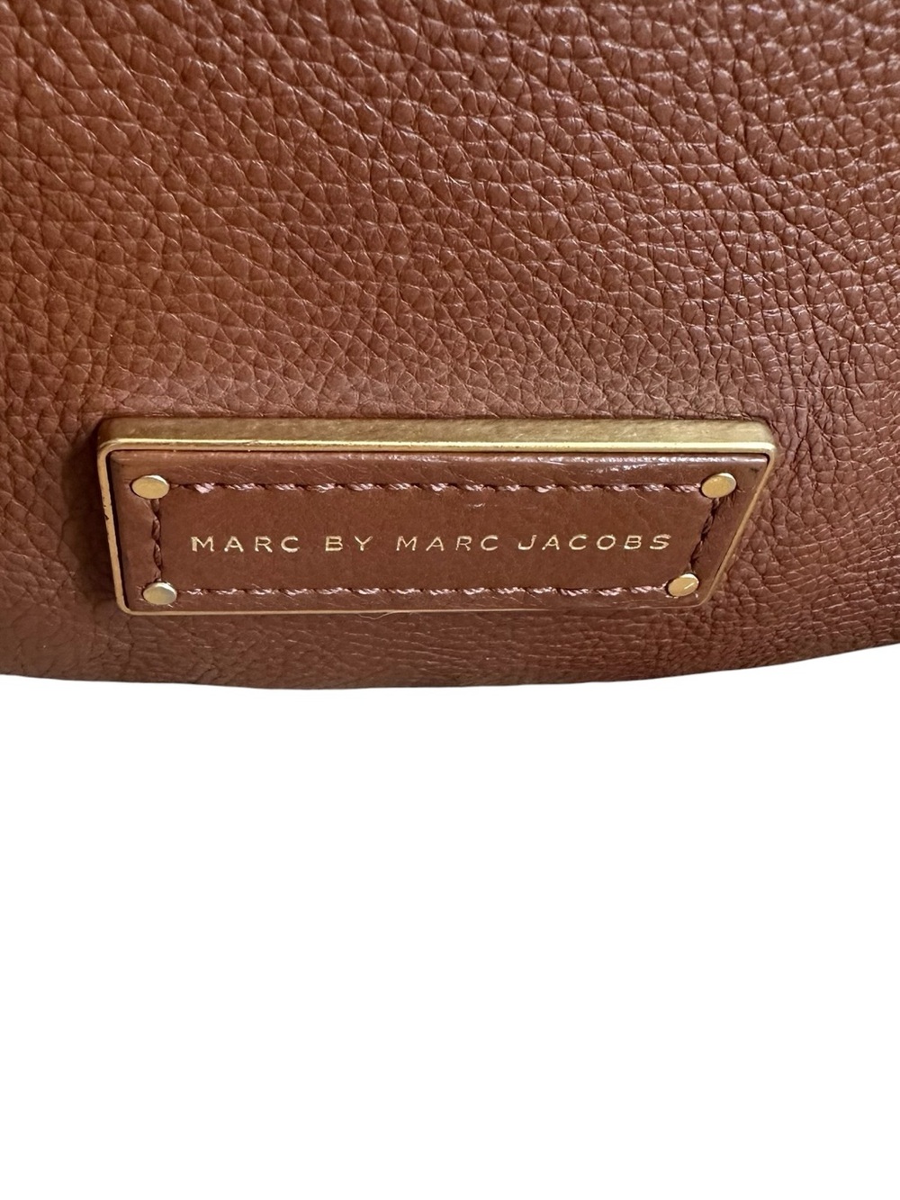 Marc by Marc Jacobs Pebbled Leather Hobo Shoulder Crossbody Cognac Bag - Picture 5 of 16